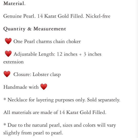 SOLD❣️14K Gold Genuine Pearl Charm Choker Necklace - Picture 6 of 6